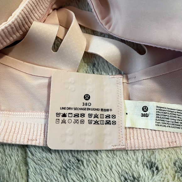 Lululemon Air support Sport Bra Pink Strawberry Milkshake Women’s Size 38B - Picture 10 of 10